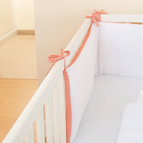 Organic Cotton Cot Bumper - White