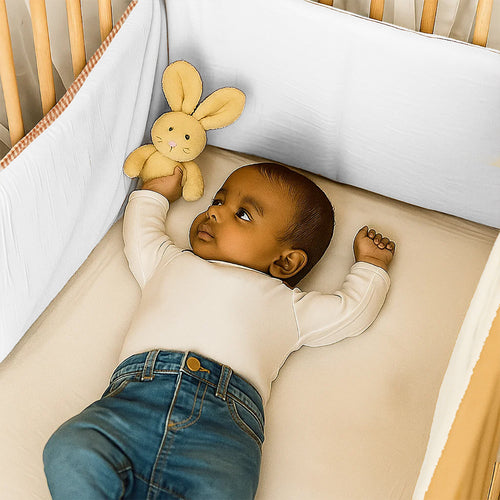 Organic Cotton Cot Bumper - White