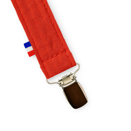 Organic Cotton Pacifier Clip - Strawberry