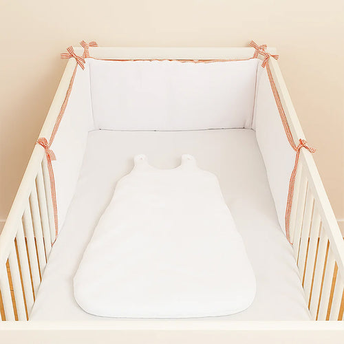 Organic Cotton Cot Bumper - White