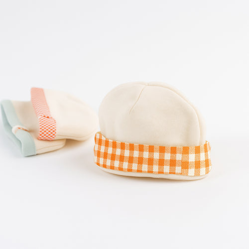 Newborn Hat in Organic Cotton - Vichy