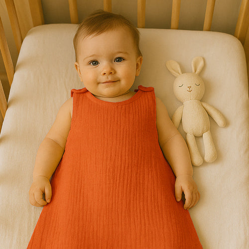 Organic Cotton Summer Sleeping Bag - Strawberry